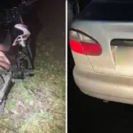 Мотоцикл і авто неповнолітніх водіїв.