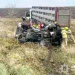 Смертельна ДТП біля Колоденки. Працюють рятувальники.