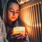 Дівчина тримає свічку в руках.