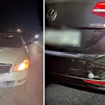 Два авто з ознаками пошкоджень.