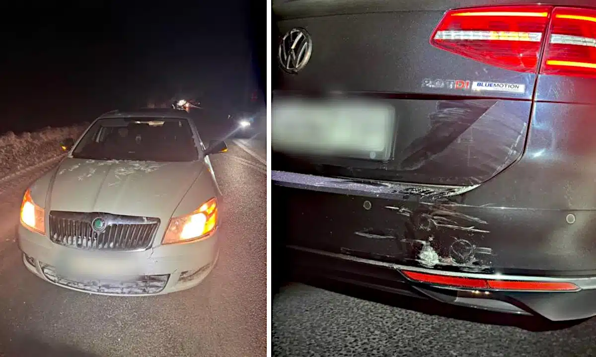 Два авто з ознаками пошкоджень.