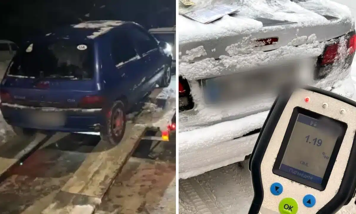 Автомобілі і алкотестер.