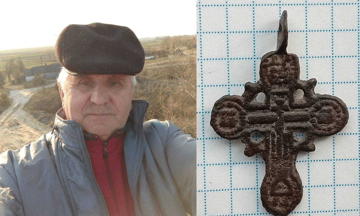 Козацький натільний хрест із Дубровиччини, що пережив ріку і століття Козацький натільний хрест із Дубровиччини, що пережив ріку і століття