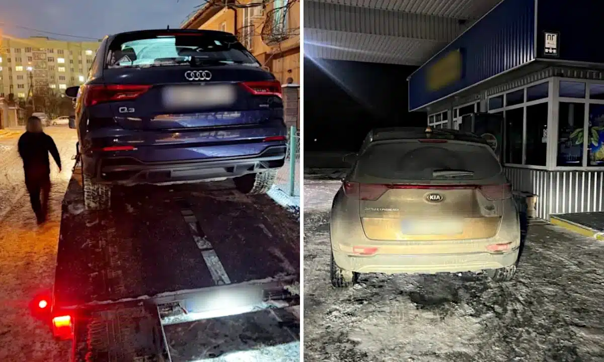 Автомобілі водіїв, які, за підозрою патрульних, були у стані сп'яніння.