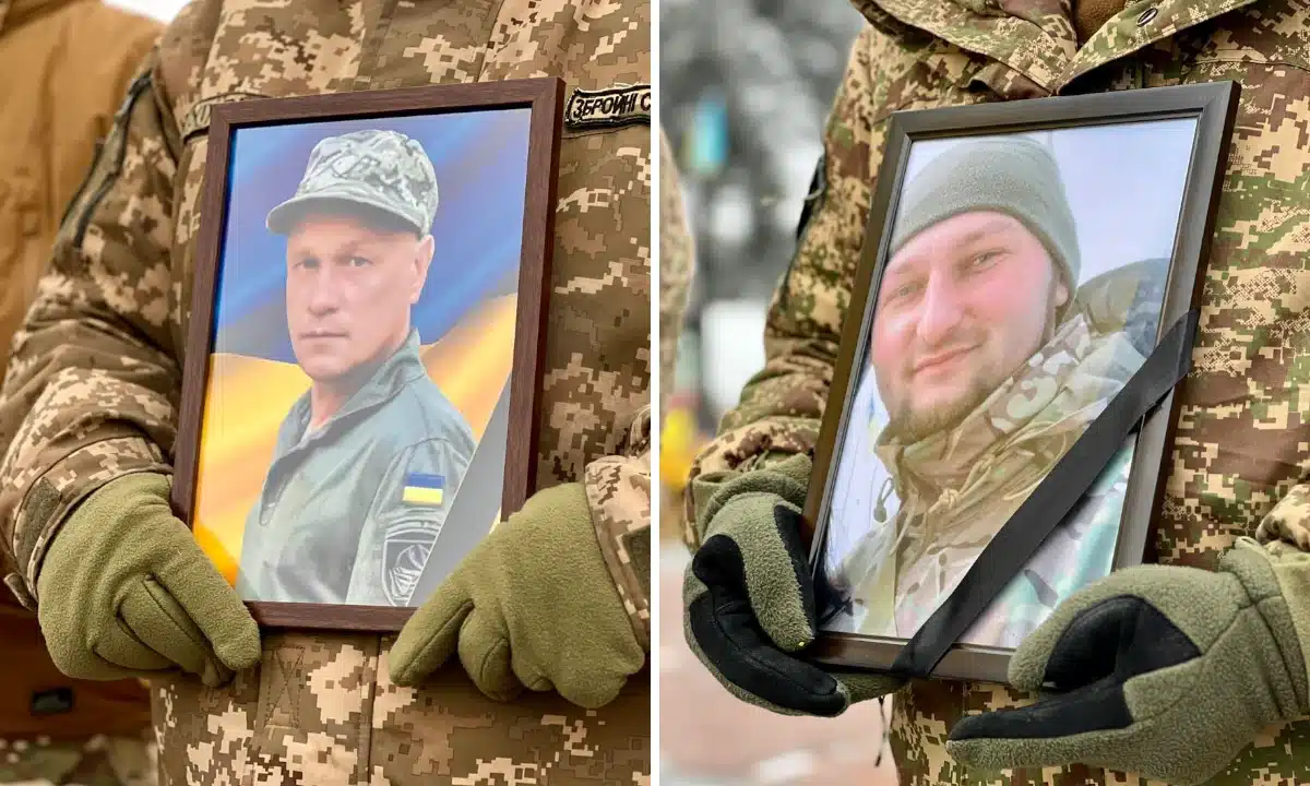 На вічний спочинок провели у Рівному двох полеглих захисників Василь Заріцький і Олександр Кравчук.