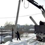 Ремонт трансформаторної підстанції поблизу Рівного взимку