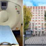 Комп'ютерний томограф і будівля діагностичного центру в Рівному.