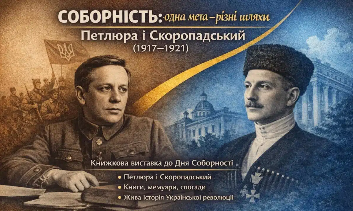 Афіша виставки до Дня соборності у Рівному.