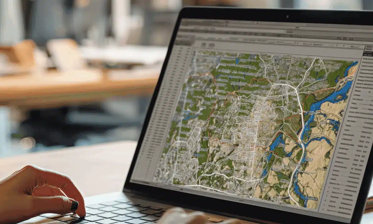Громади Рівненщини переходять на цифрове планування територій Екран комп'ютера з картою.