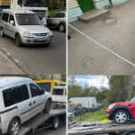 Мотопатрульні евакуювали автівки водіїв, які припаркували їх із порушеннями.