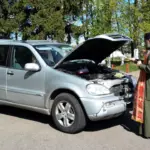 Освячення авто для військового у Городку.