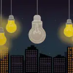 Лампочки і місто - графіка.