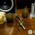 Знайдені у чоловіка гранати й вибухівка.