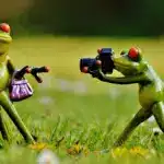 Дві жаби влаштували гламурну фотосесію.