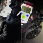 Під час комендантської години на Рівненщині виявили двох нетверезих водіїв електротранспорту Нетверезий водій, скутер і алкотестер.