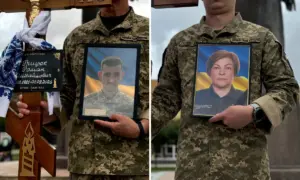 На вічний спочинок у Рівному провели Захисників Романа Грицюка і Мирославу Наумчук